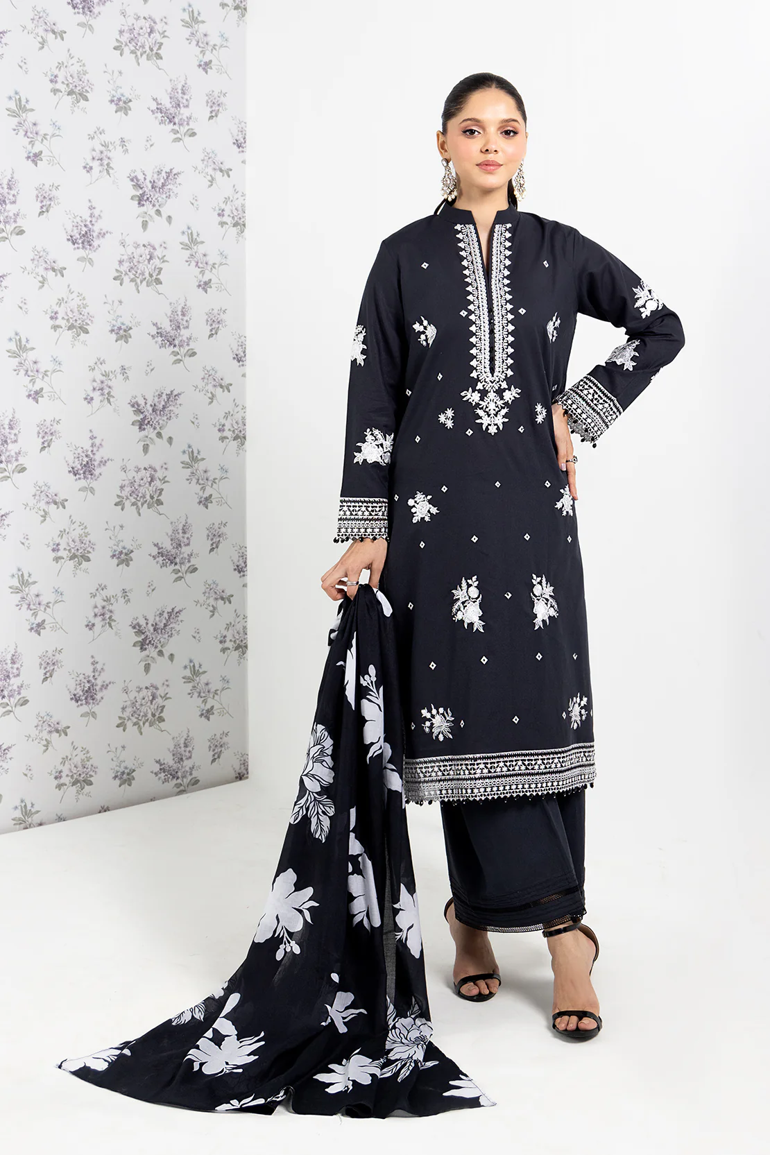 PRINTED - 3 PC LAWN SUIT - Image 3
