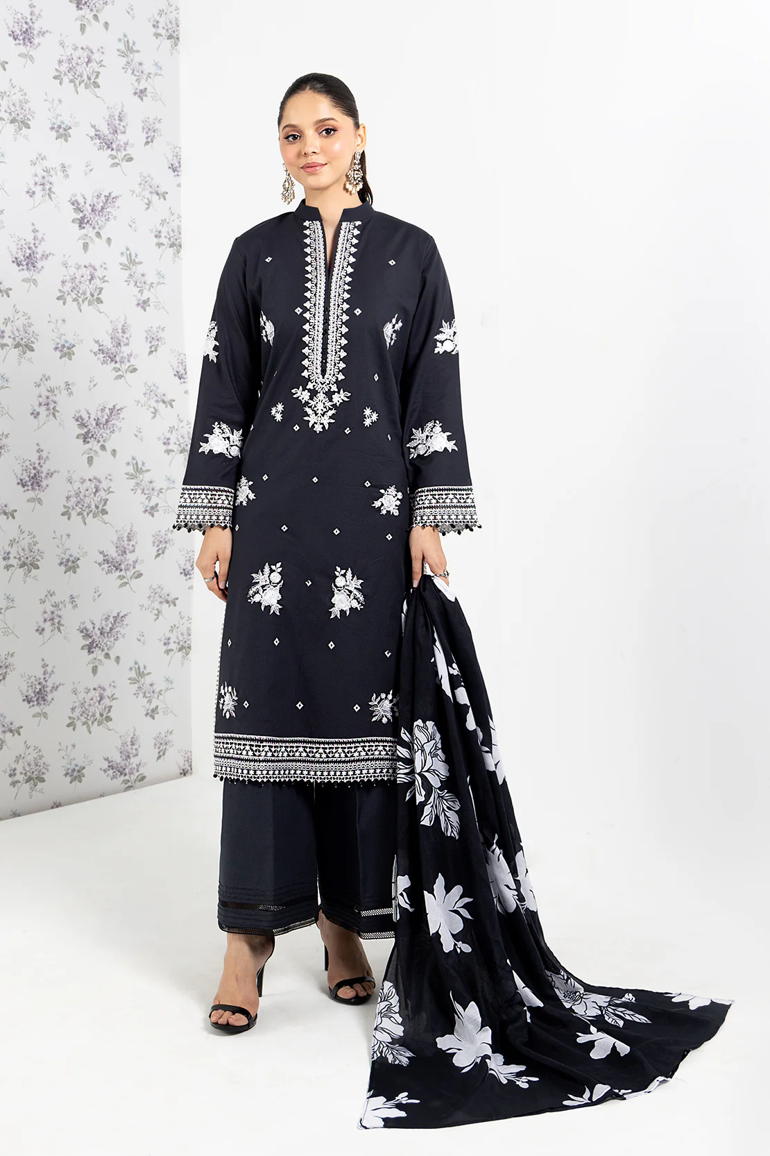 PRINTED - 3 PC LAWN SUIT - Image 4
