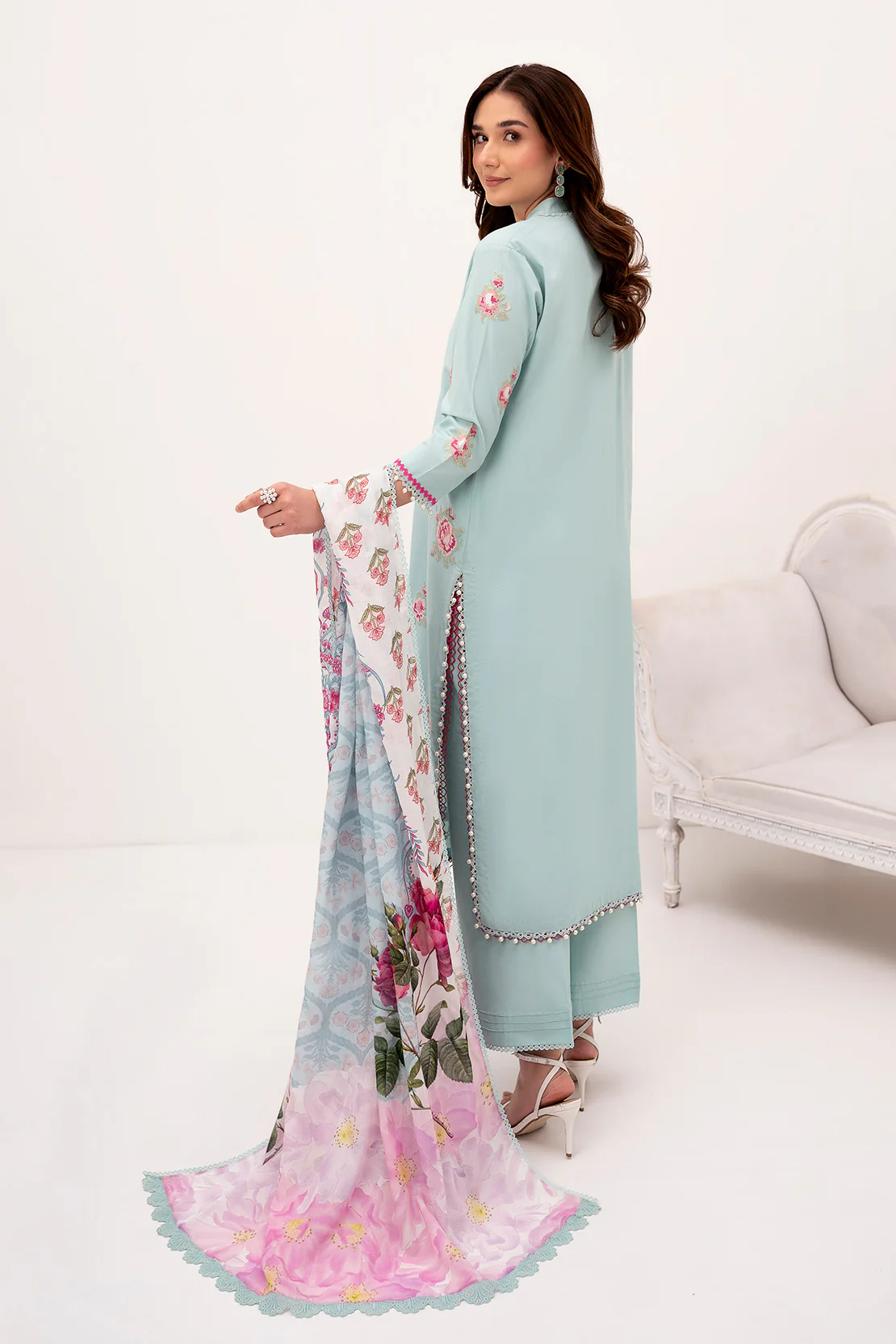 PRINTED - 3 PC LAWN SUIT - Image 2
