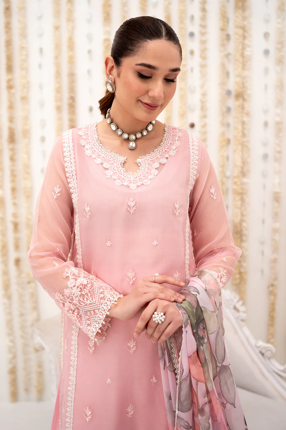 3 PC ORGANZA SUIT - Image 2