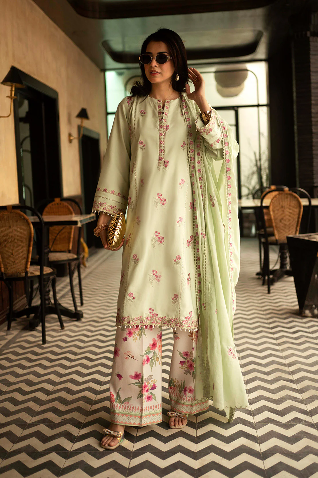 Embroidered - 3 Pc Lawn Suit (Lawn Dupatta) - Image 5