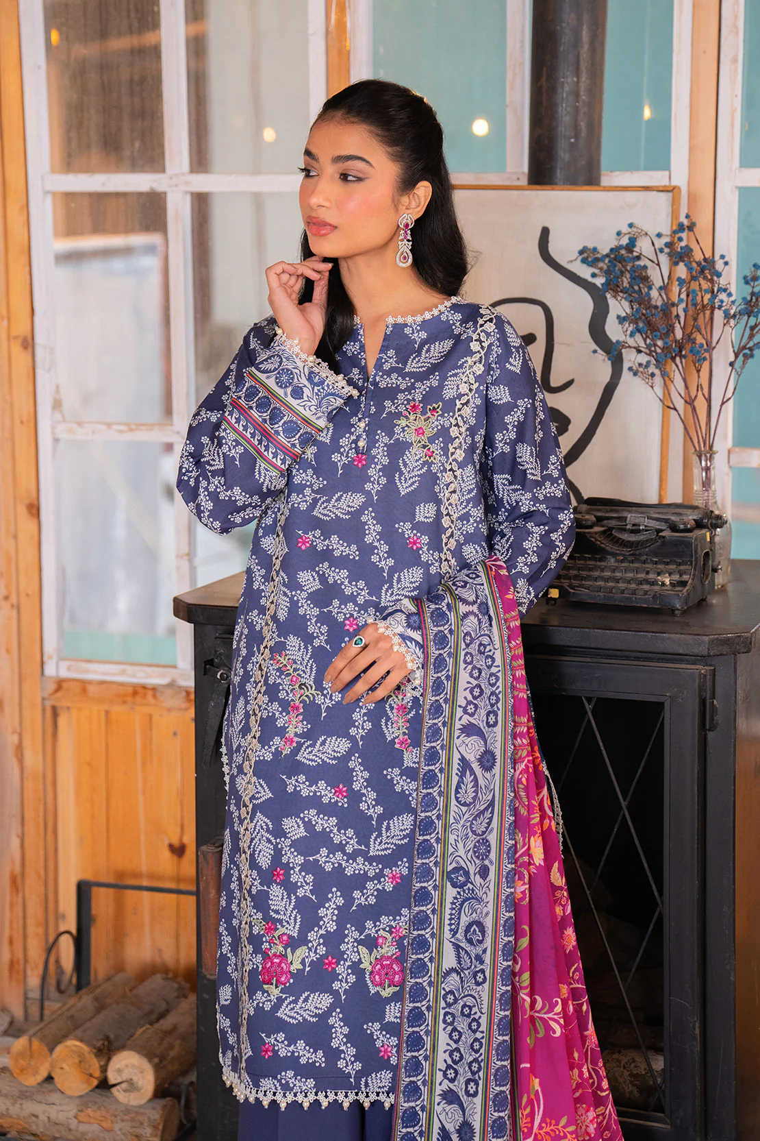 Embroidered - 2 Pc Lawn Suit (Lawn Dupatta) - Image 4