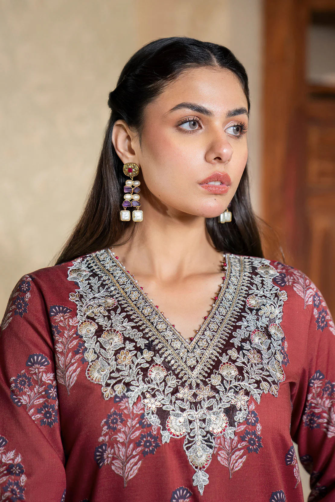 Embroidered - 3 Pc Lawn Suit (Lawn Dupatta) - Image 5