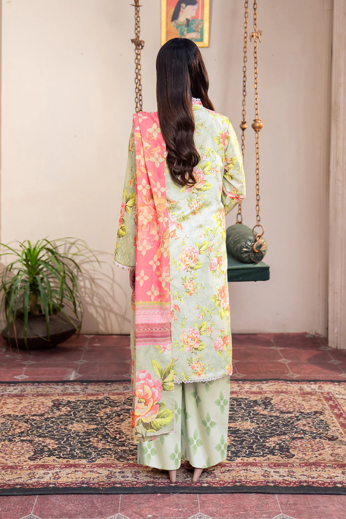 Printed - 3 Pc Lawn Suit (Lawn Dupatta) - Image 2