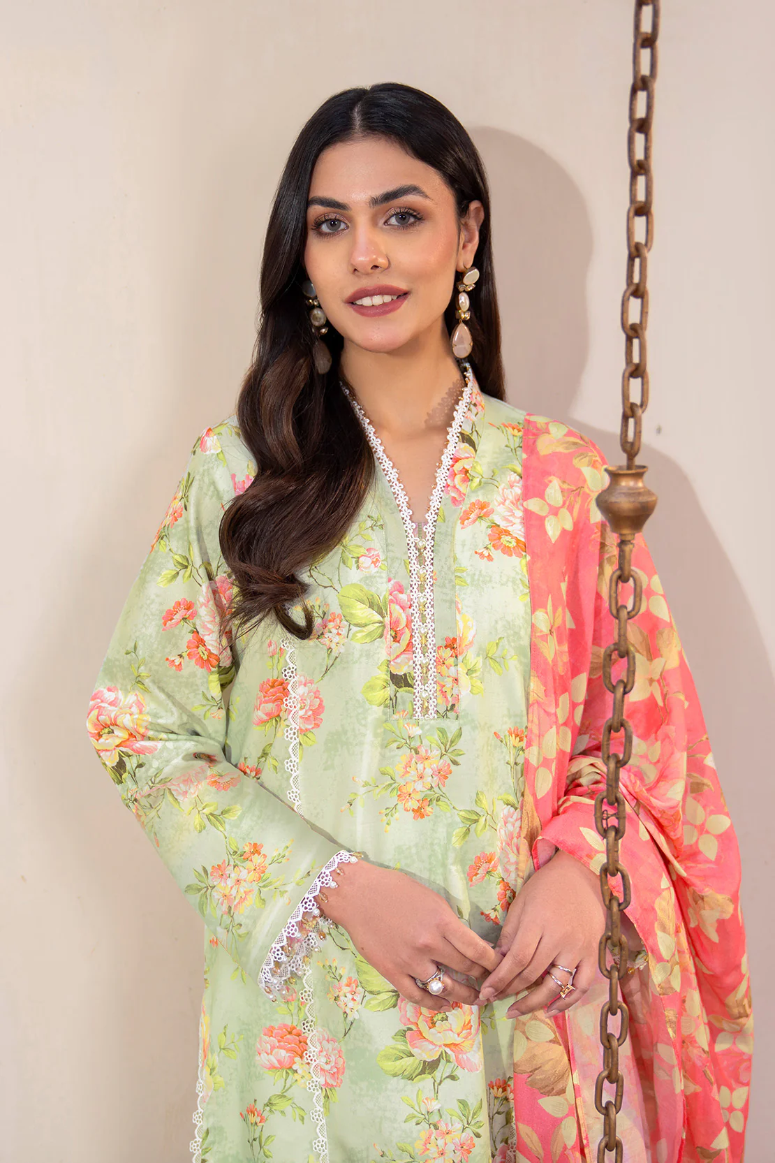 Printed - 3 Pc Lawn Suit (Lawn Dupatta) - Image 5