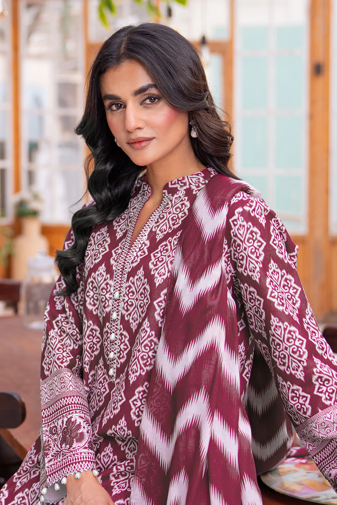 Printed - 3 Pc Lawn Suit (Lawn Dupatta) - Image 4