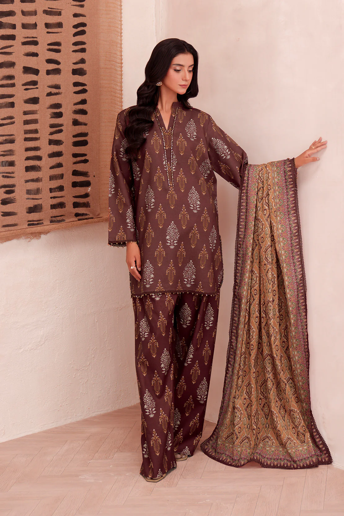 Printed - 3 Pc Lawn Suit (Lawn Dupatta) - Image 4