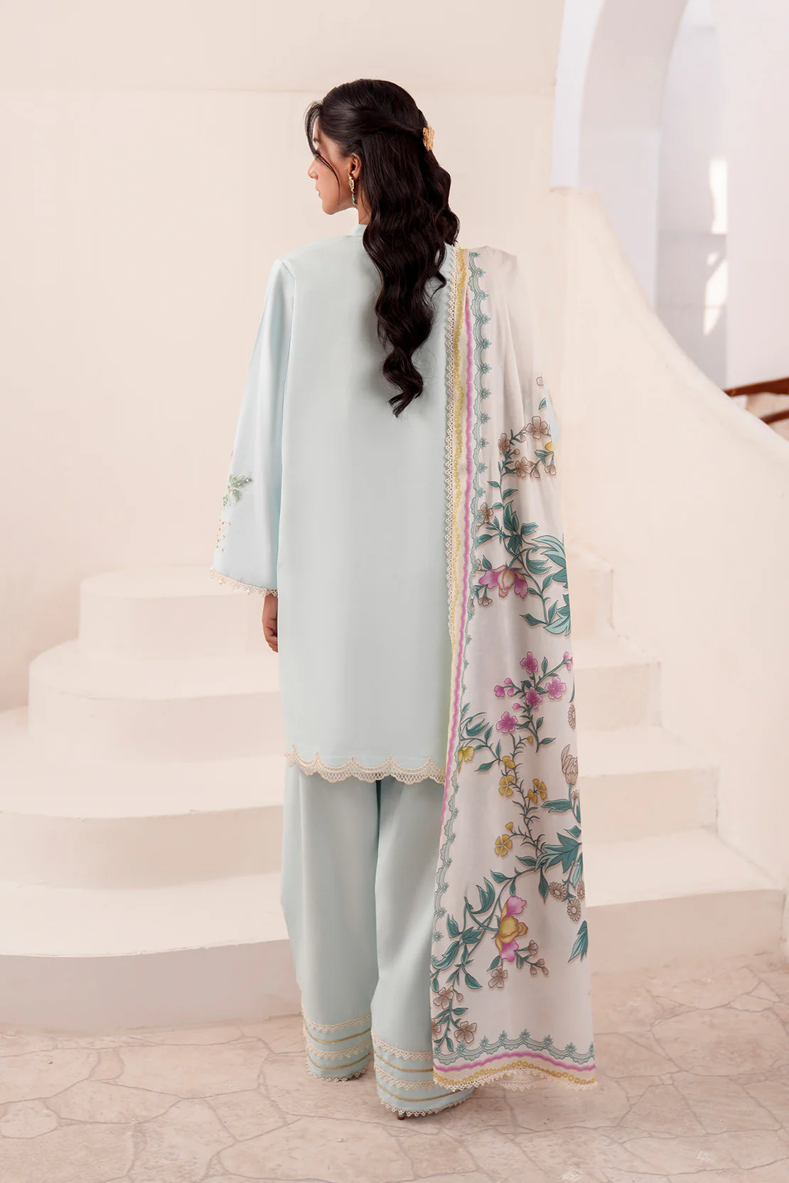 Embroidered - 2 Pc Lawn Suit (Lawn Dupatta) - Image 5