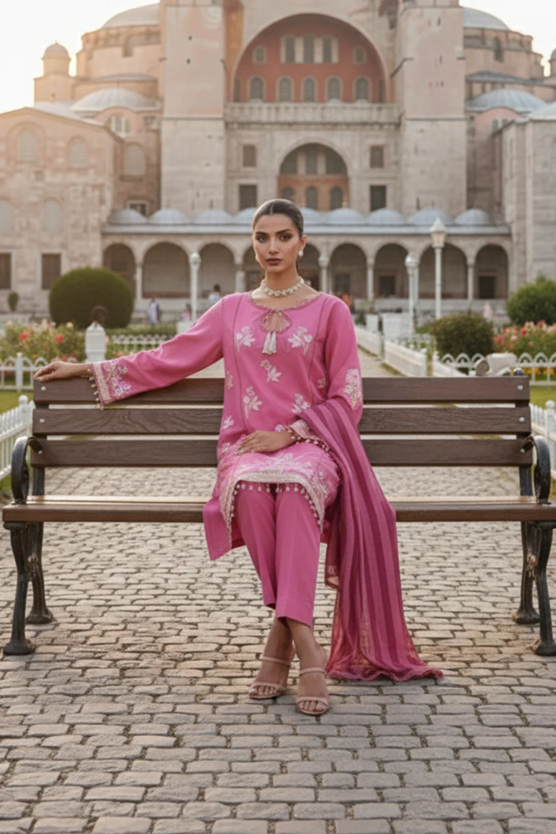 Embroidered - 2 Pc Lawn Suit (Dyed Shirt) - Image 2