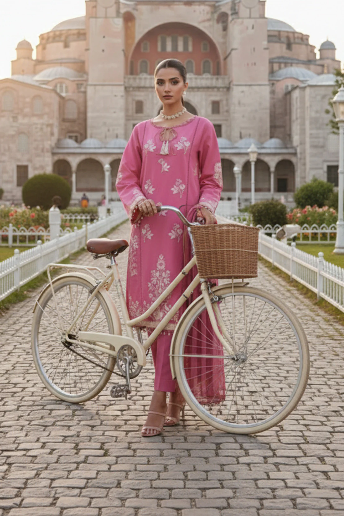 Embroidered - 3 Pc Lawn Suit (Dyed Yarn Dupatta) - Image 3