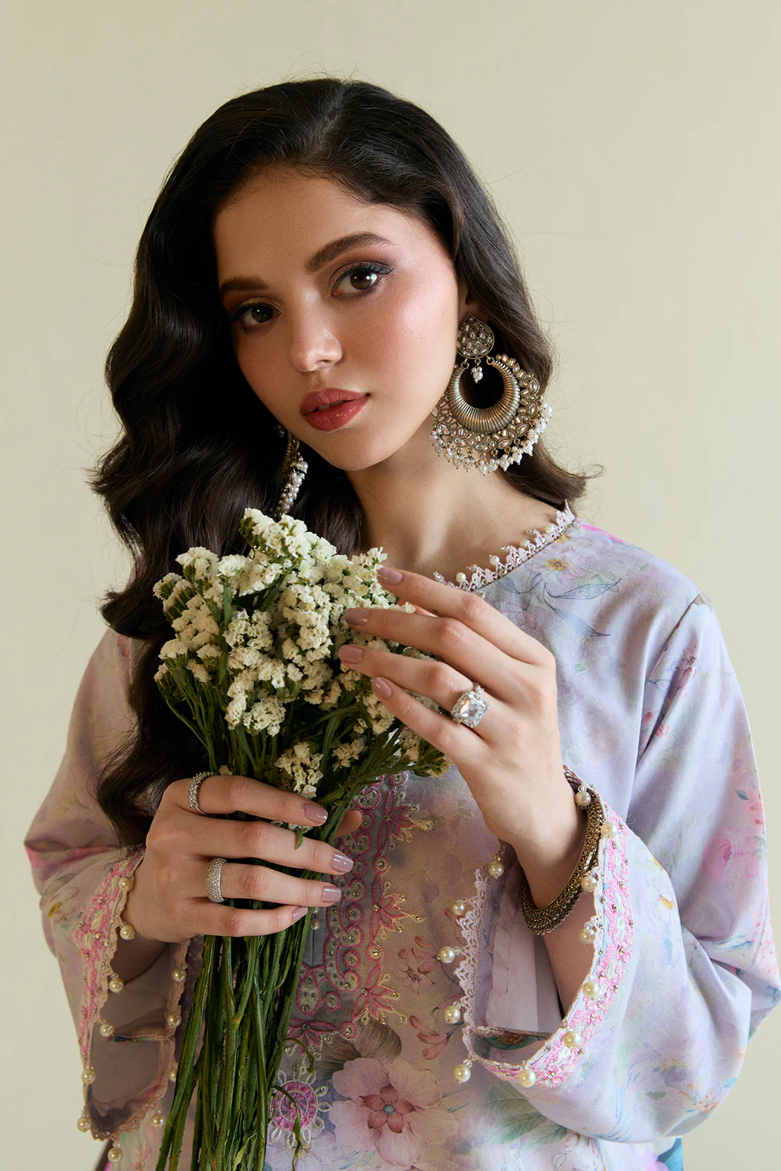 Printed Embroidered - Chikankari 3 Pc Lawn Suit (Dyed Lawn Dupatta) - Image 4