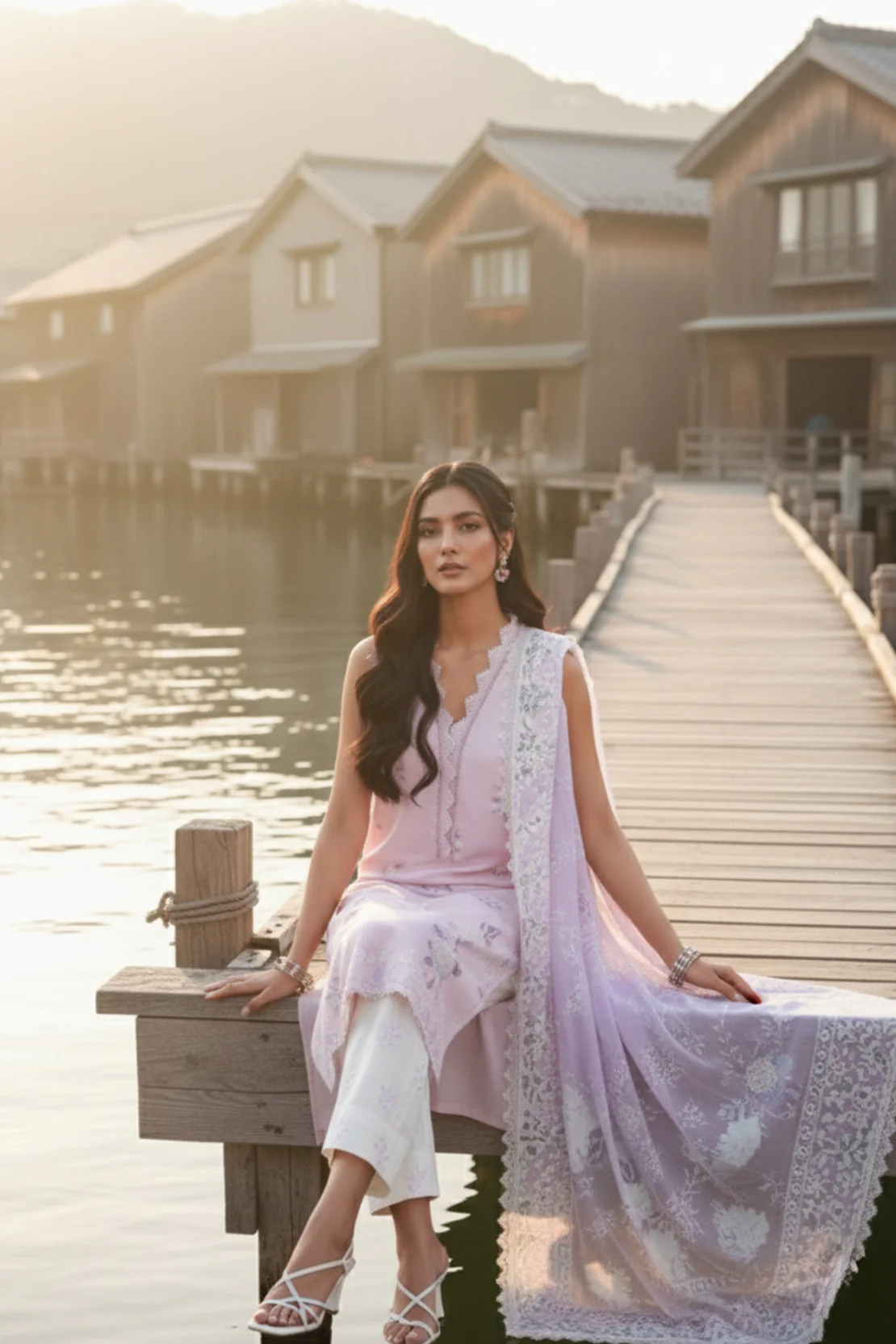 Embroidered - 3 Pc Lawn Suit (Lawn Dupatta) - Image 3