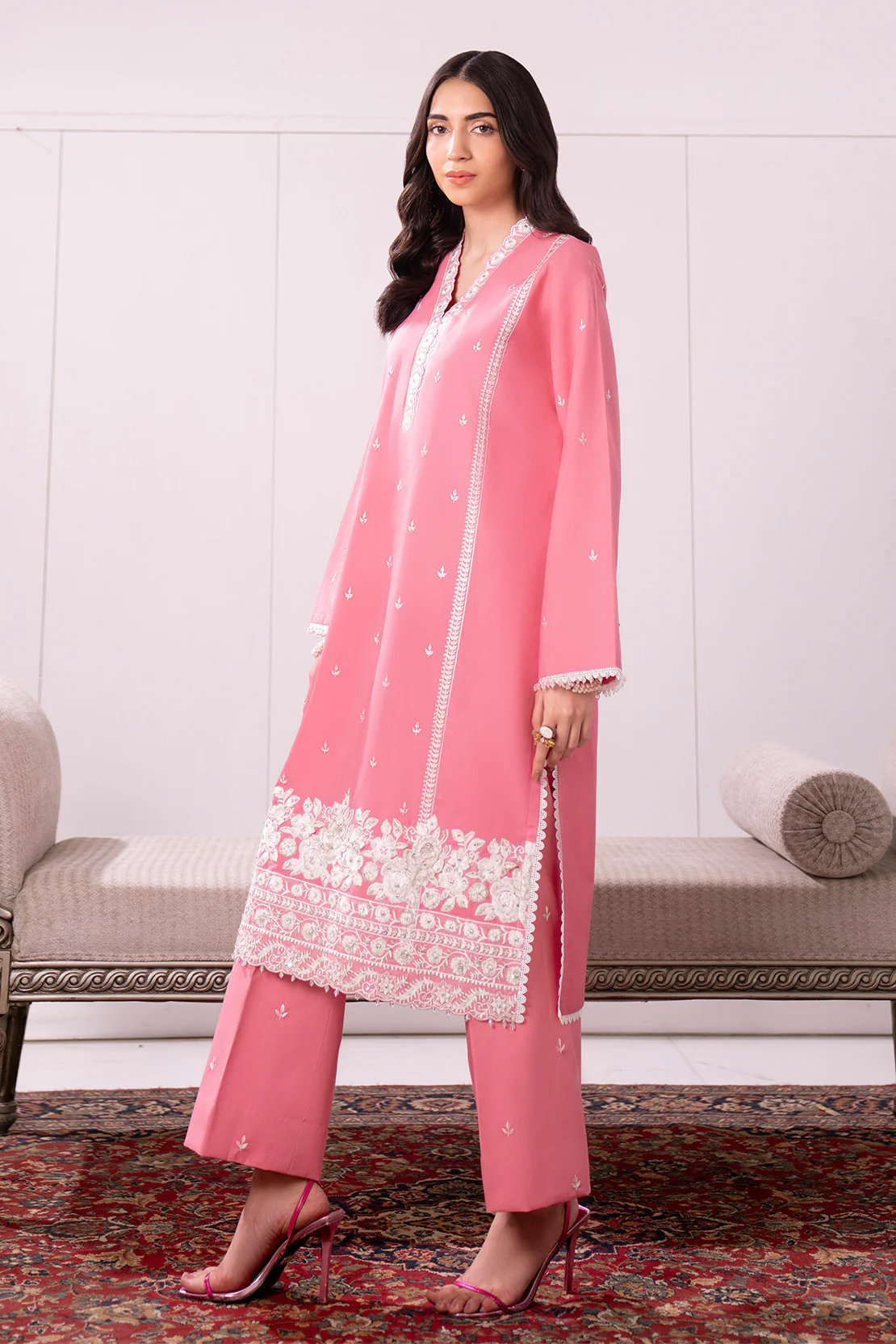 Embroidered - 2 Pc Lawn Suit - Image 5