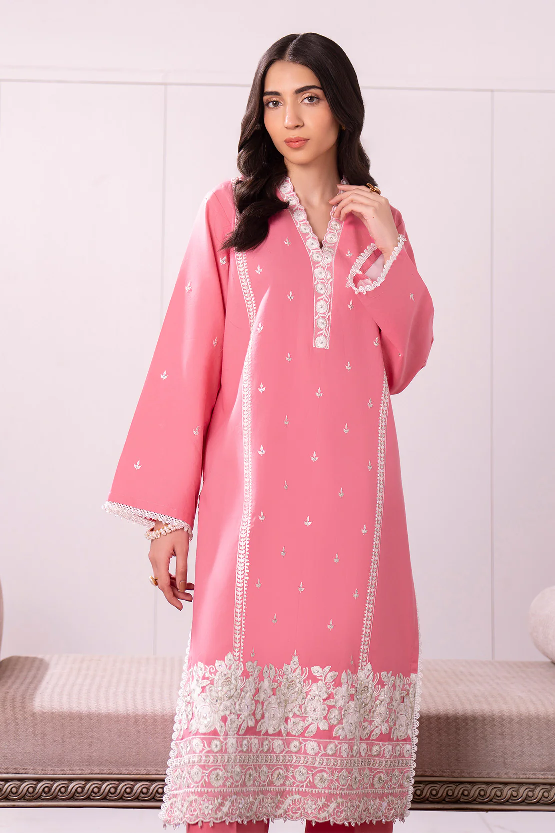 Embroidered - 2 Pc Lawn Suit - Image 6