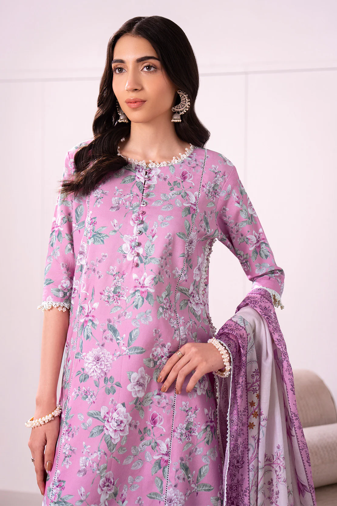 Printed - 2 Pc Lawn Suit (Lawn Dupatta) - Image 6