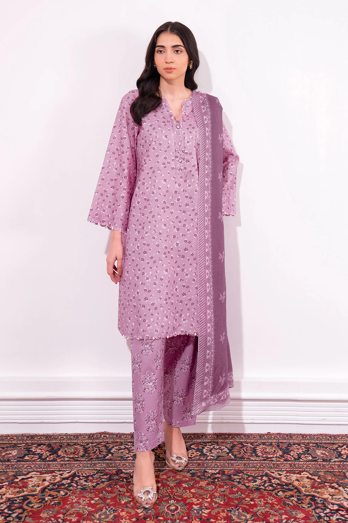 Printed - 3 Pc Lawn Suit (Lawn Dupatta) - Image 5