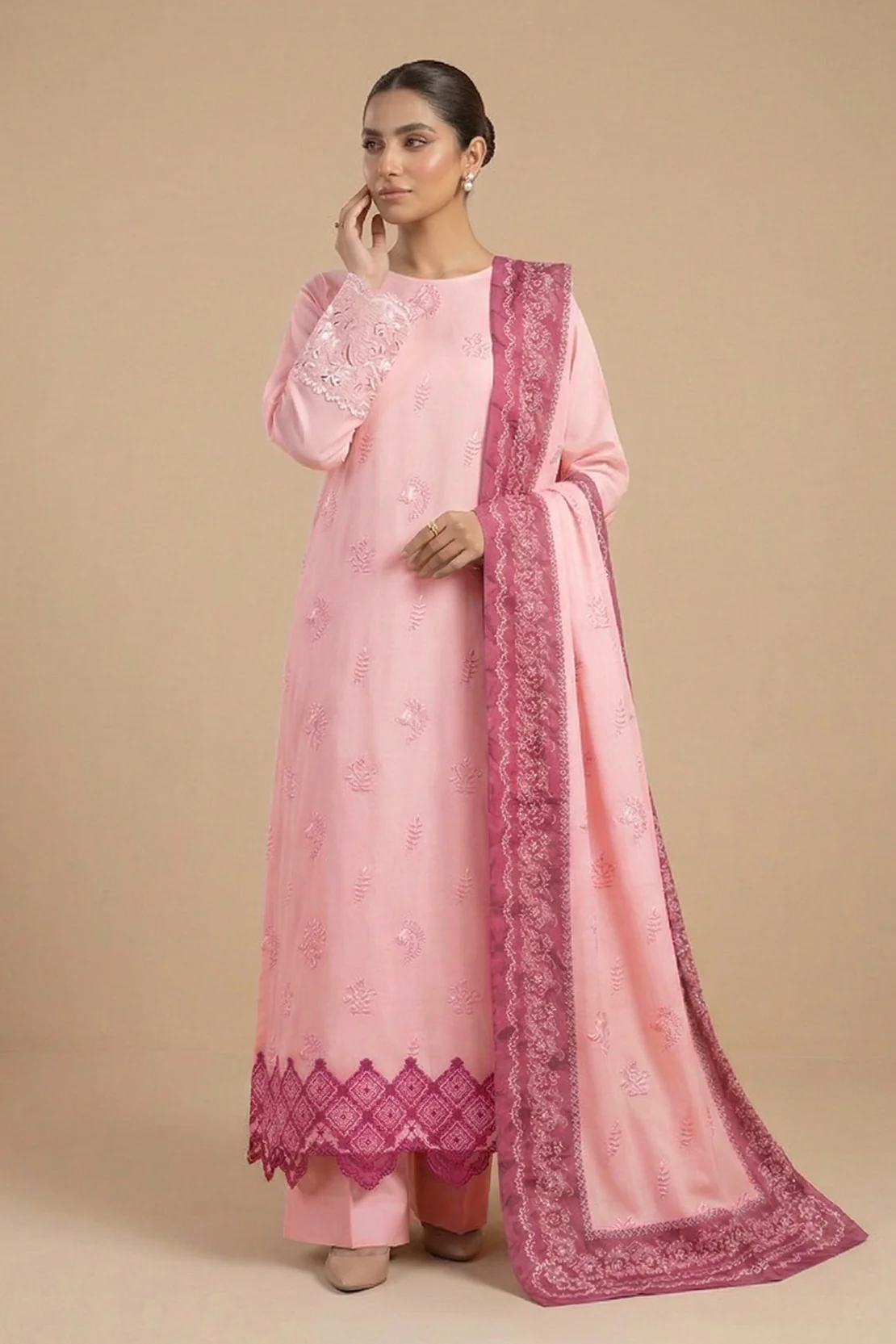 Embroidered - 2 Pc Lawn Suit (Shirt & Dupatta) - Image 3
