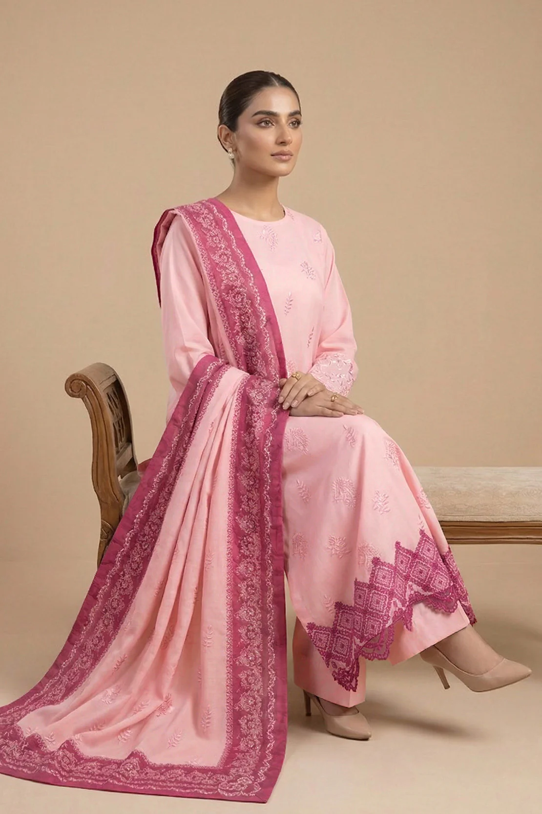 Embroidered - 2 Pc Lawn Suit (Shirt & Dupatta) - Image 4