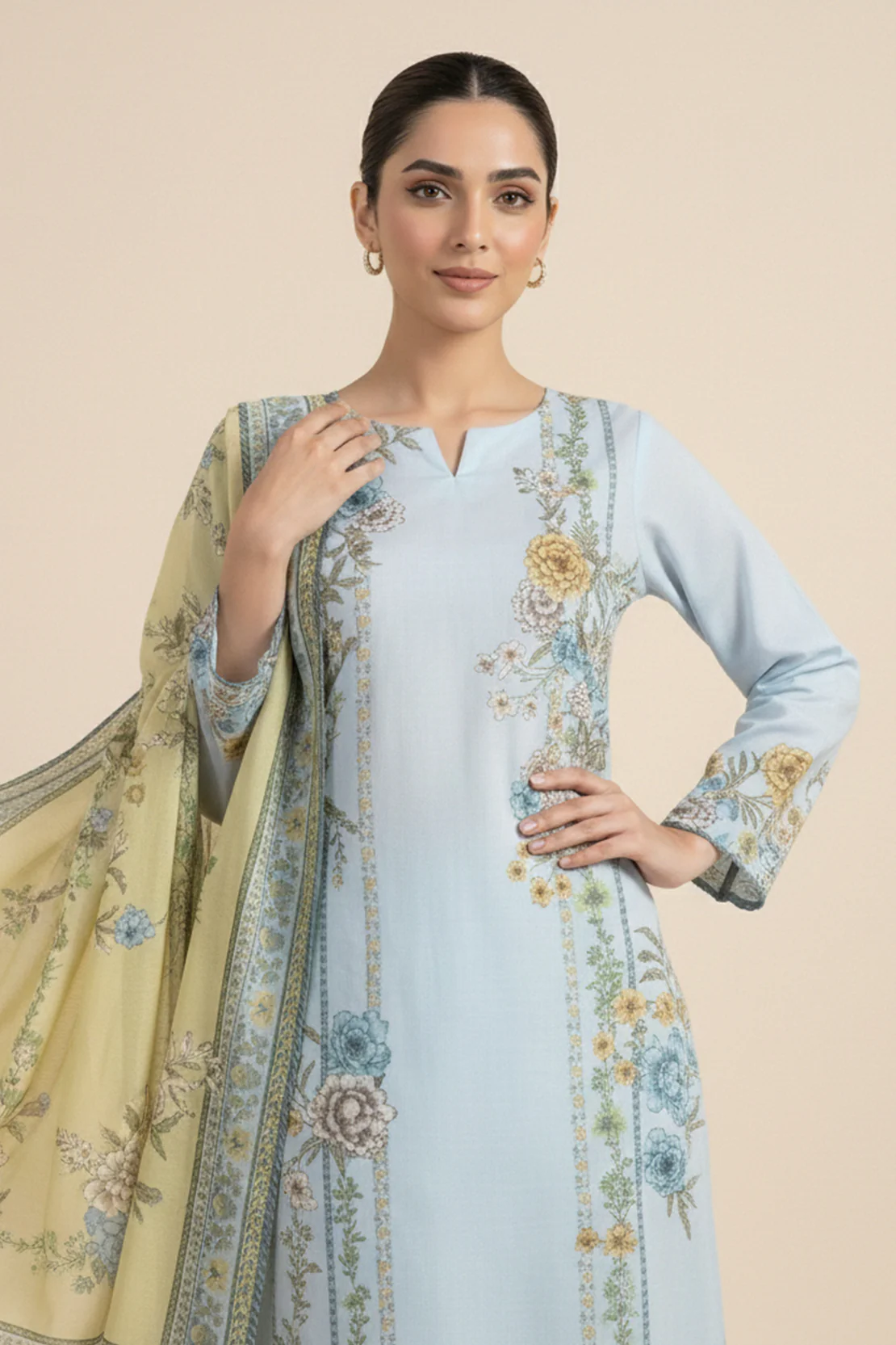 Printed - 2 Pc Lawn Suit (Shirt & Dupatta) - Image 3