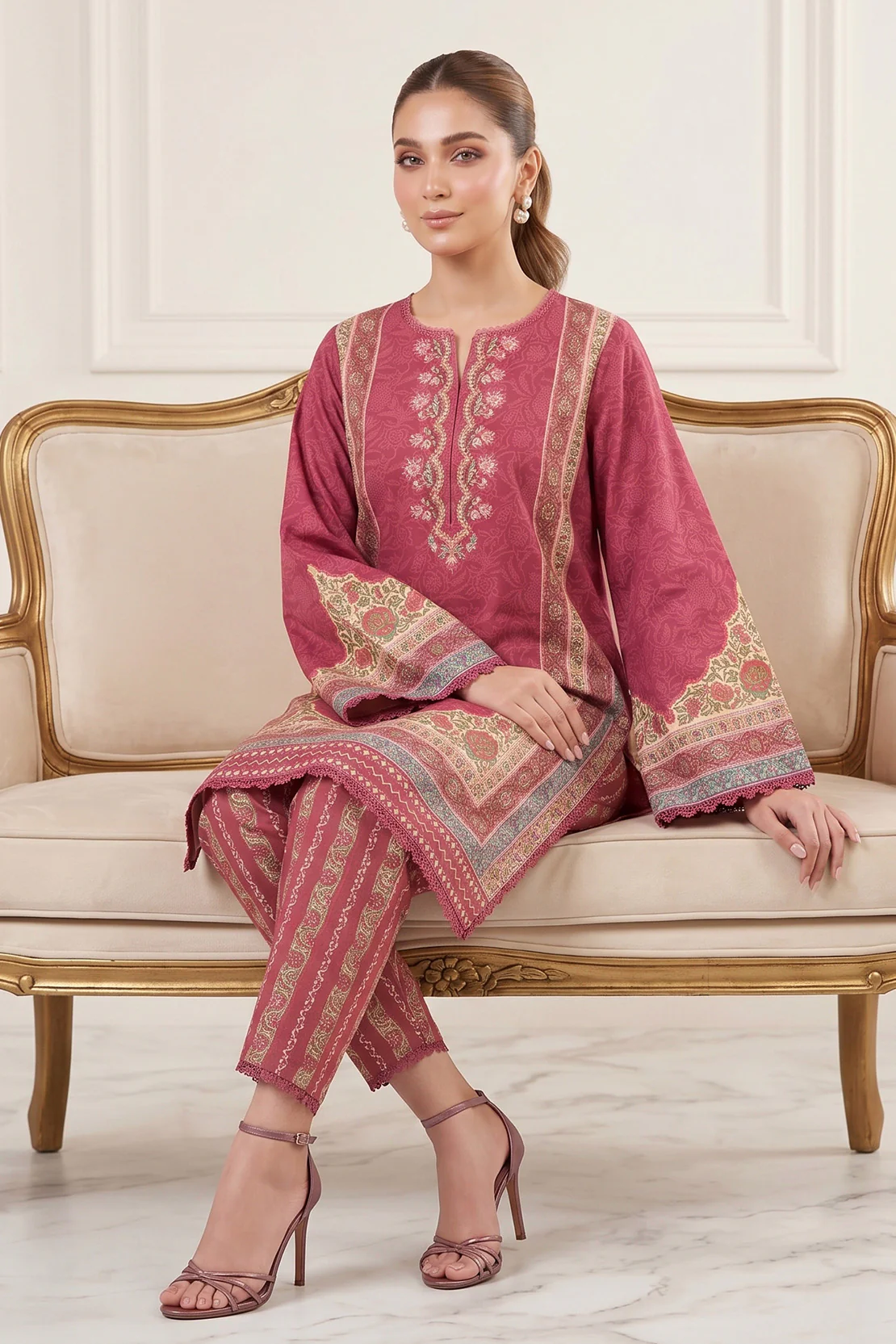 Embroidered - 2 Pc Lawn Suit - Image 3