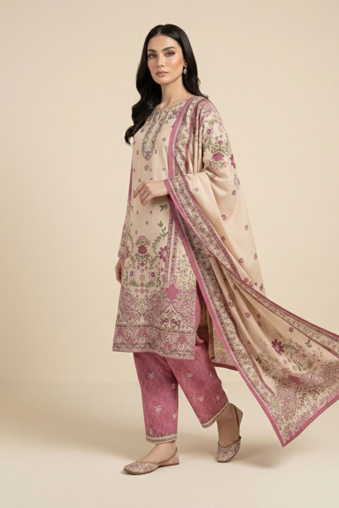 Embroidered - 3 Pc Lawn Suit - Image 3