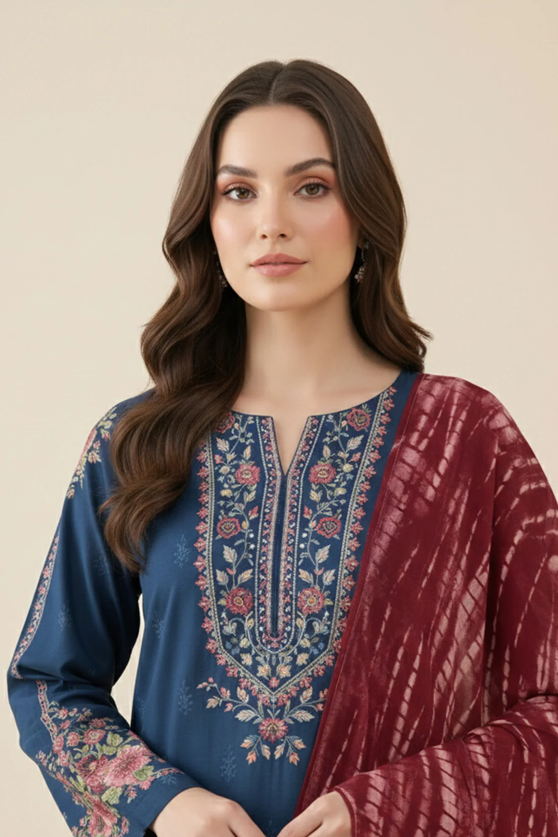 Embroidered - 3 Pc Lawn Suit - Image 2