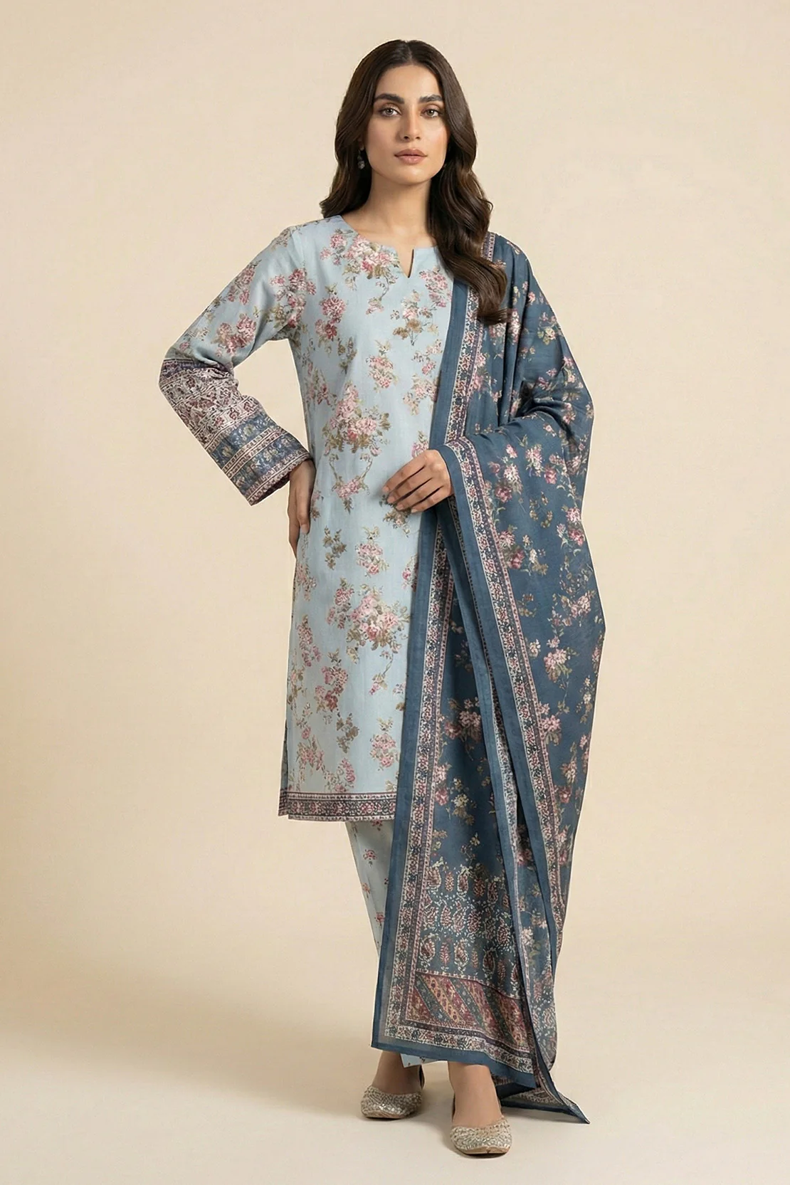 Printed - 3 Pc Lawn Suit - Image 4