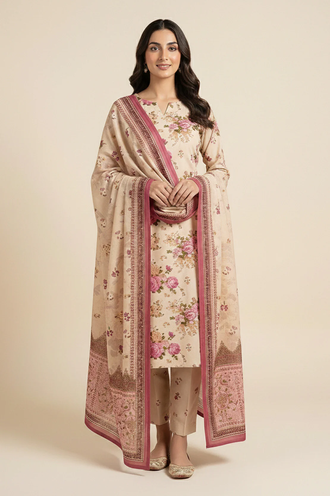 Printed - 3 Pc Lawn Suit - Image 3