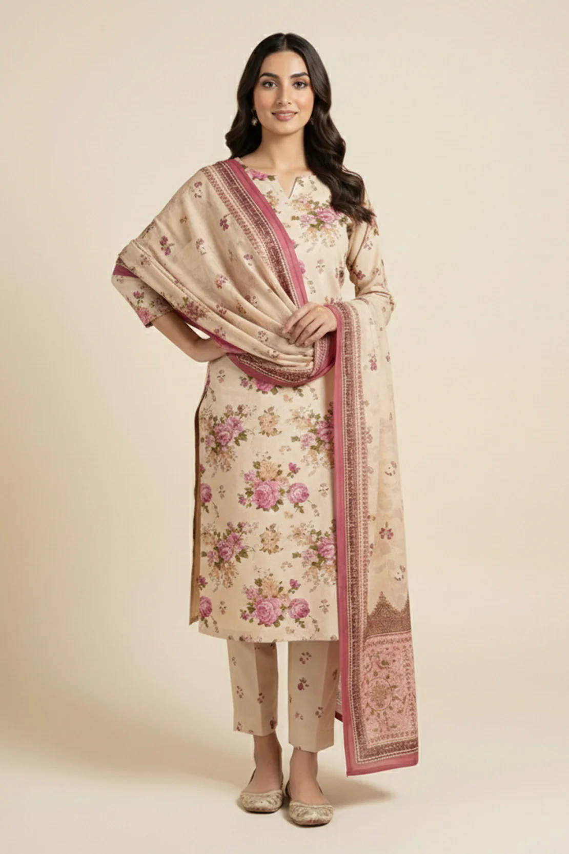 Printed - 3 Pc Lawn Suit - Image 5