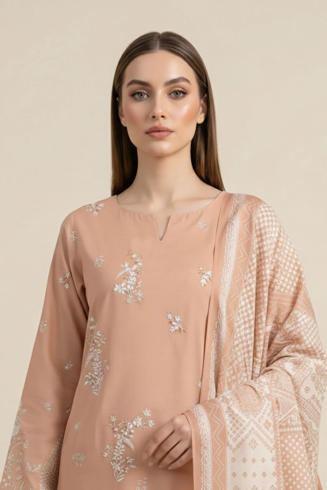 Embroidered - 3 Pc Lawn Suit - Image 2