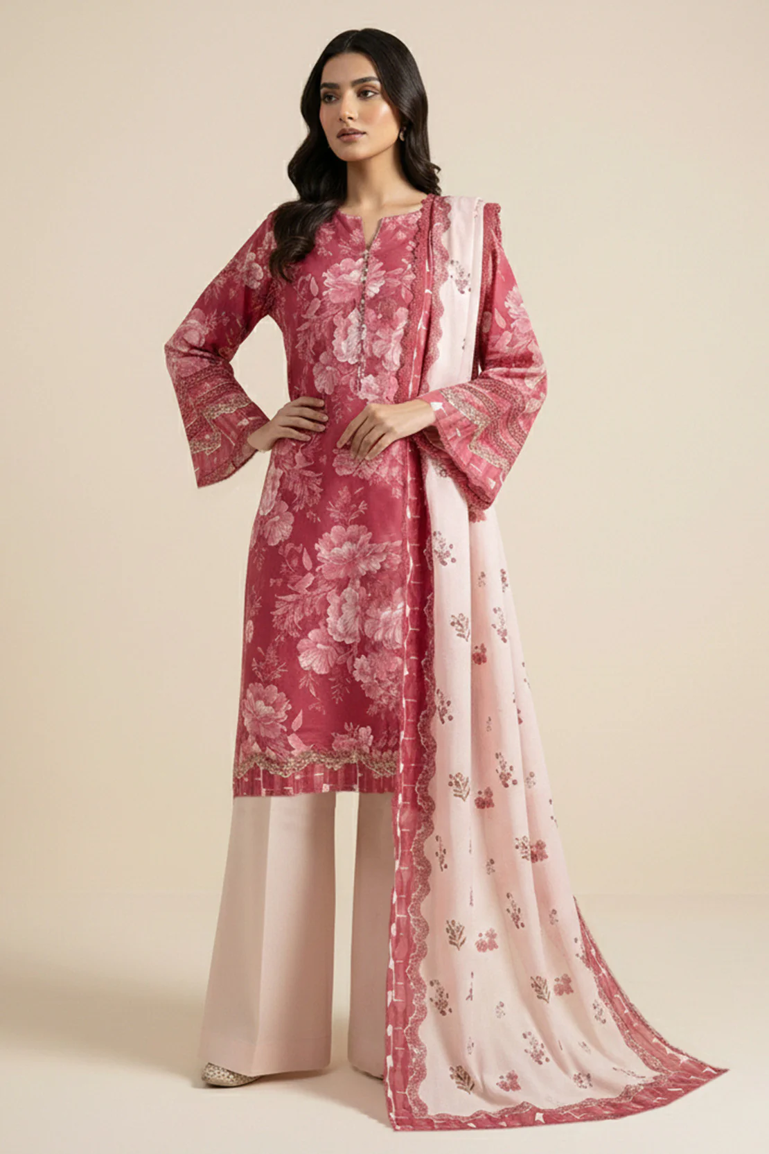 Printed - 3 Pc Lawn Suit - Image 3
