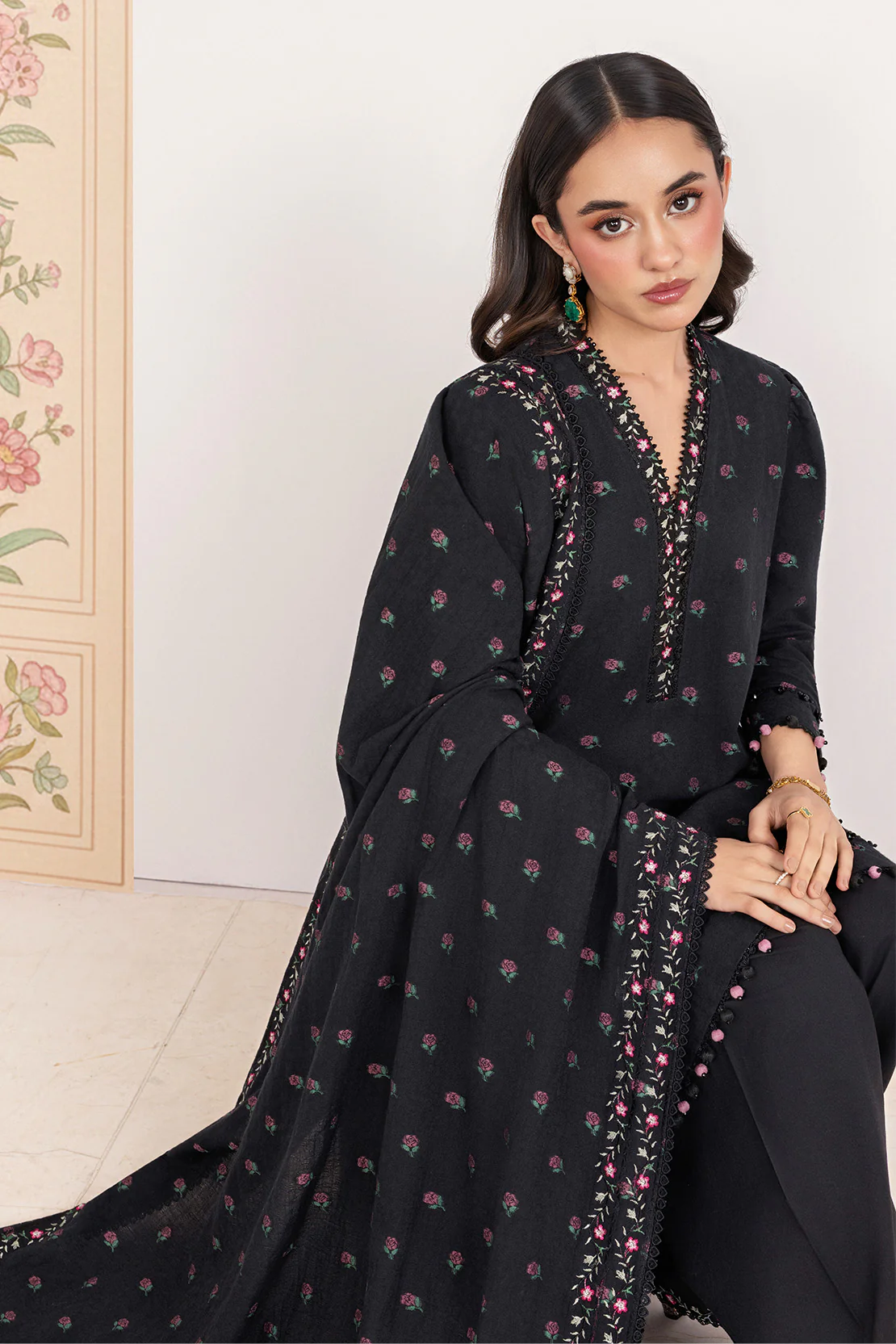 Festive Jacquard - 2 Pc Suit (Shirt & Dupatta) - Image 5