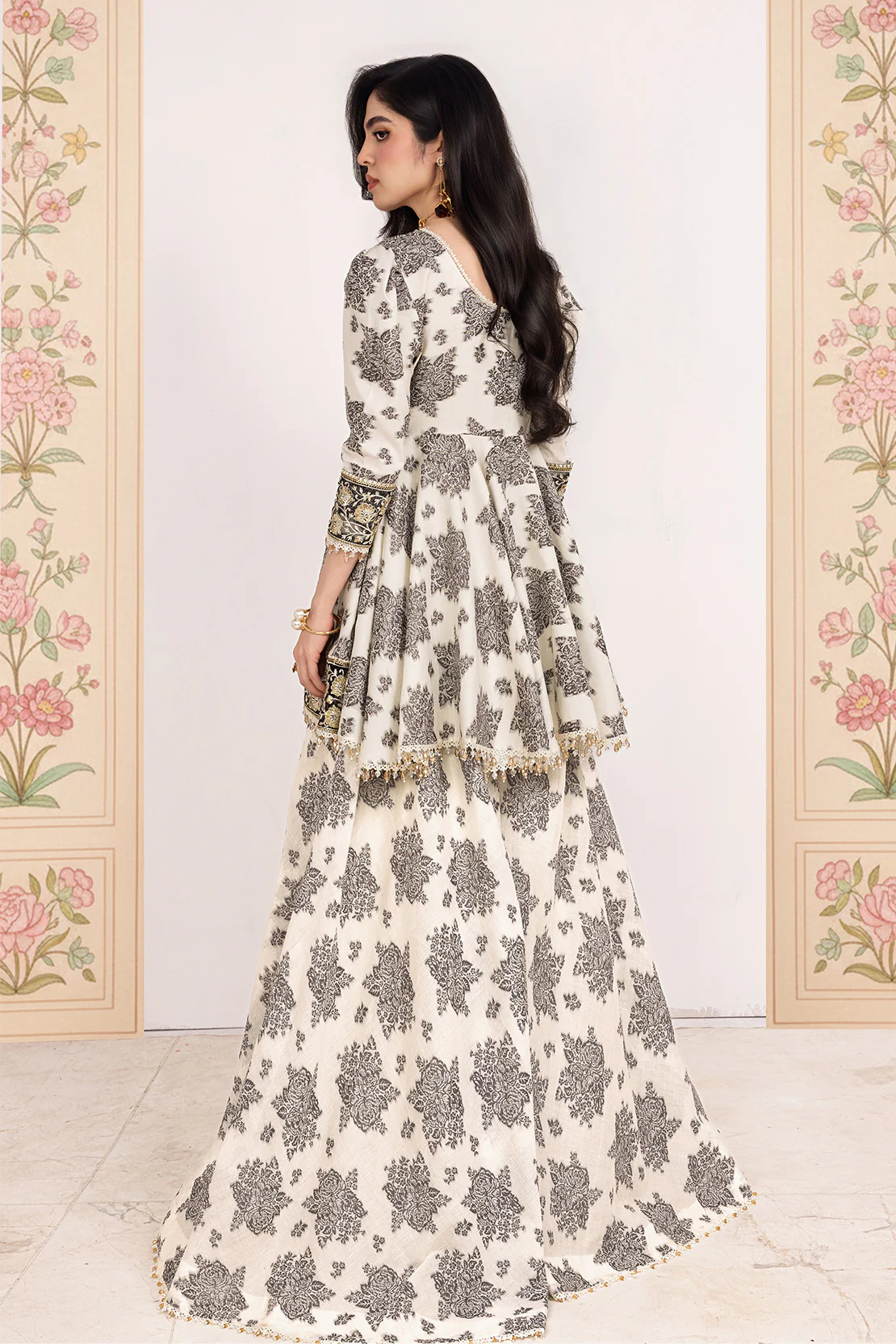 Festive Jacquard - 2 Pc Suit (Shirt & Trouser) - Image 3