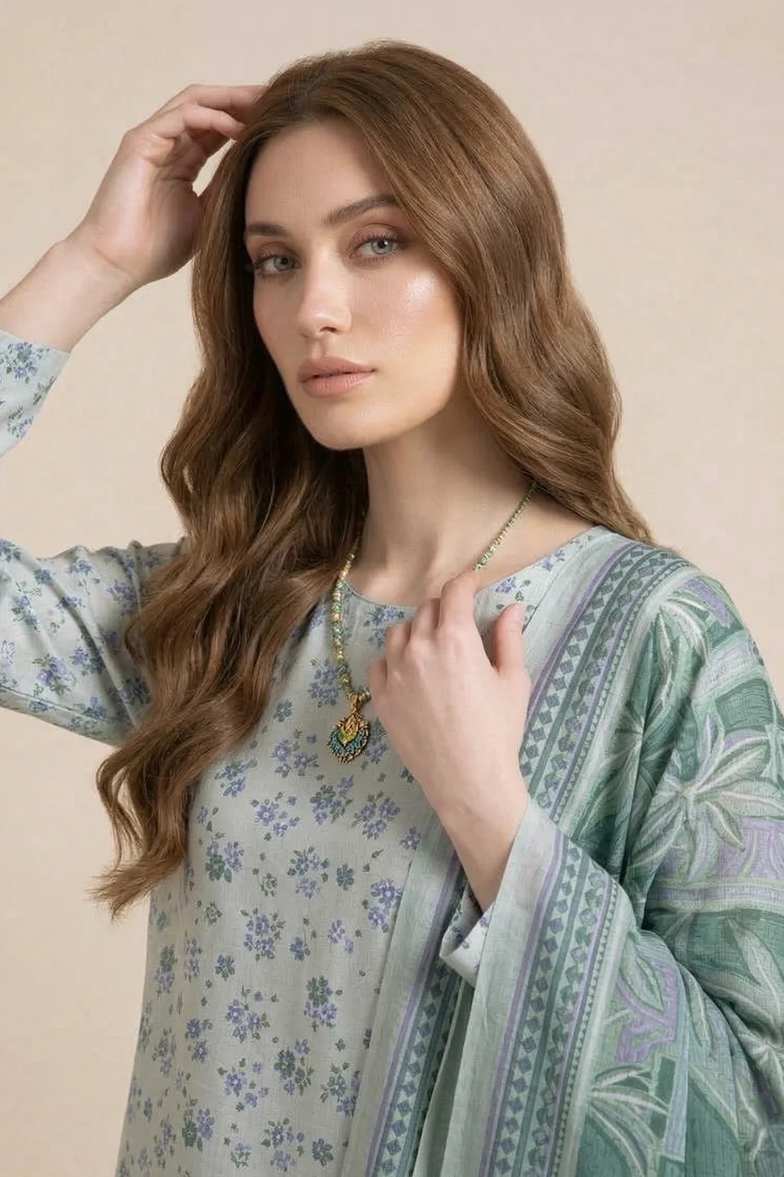 Printed - 2 Pc Lawn Suit (Shirt & Dupatta) - Image 2