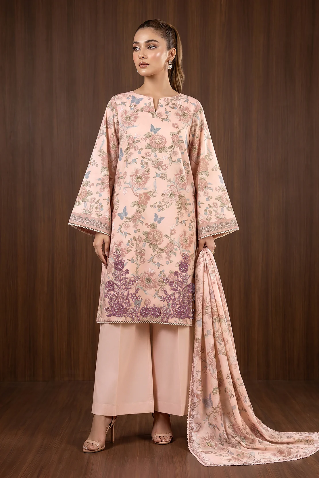 Embroidered - 3 Pc Lawn Suit