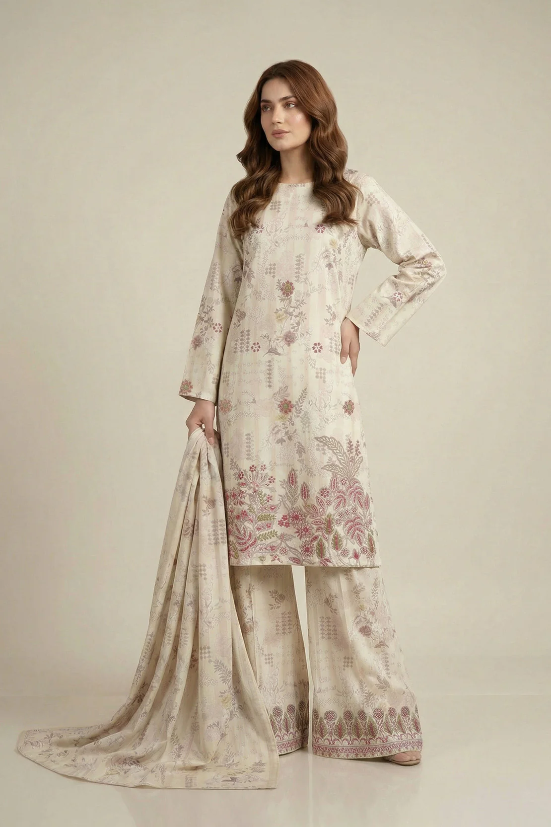 Embroidered - 3 Pc Lawn Suit - Image 6