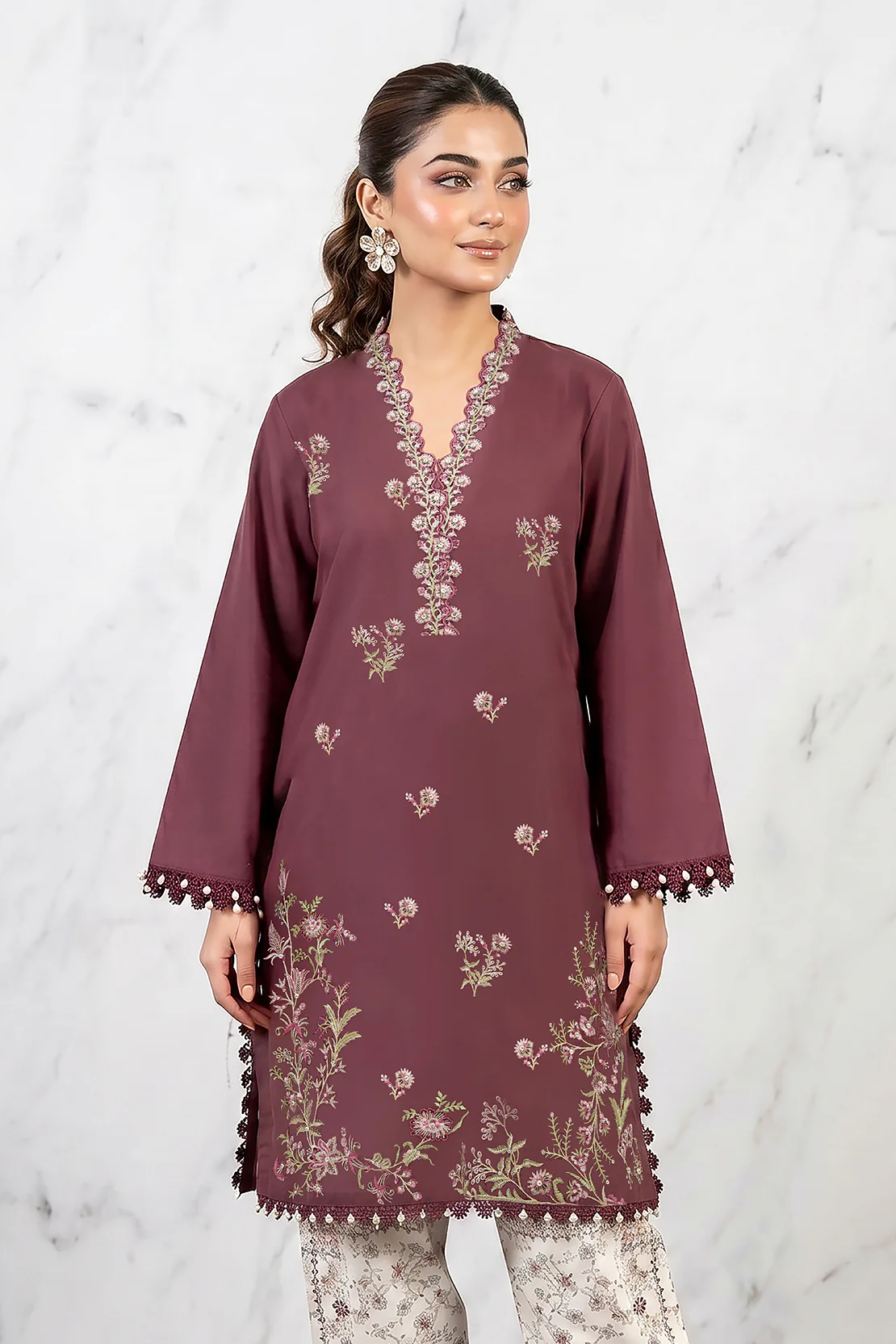 Embroidered - 2 Pc Lawn Suit - Image 3