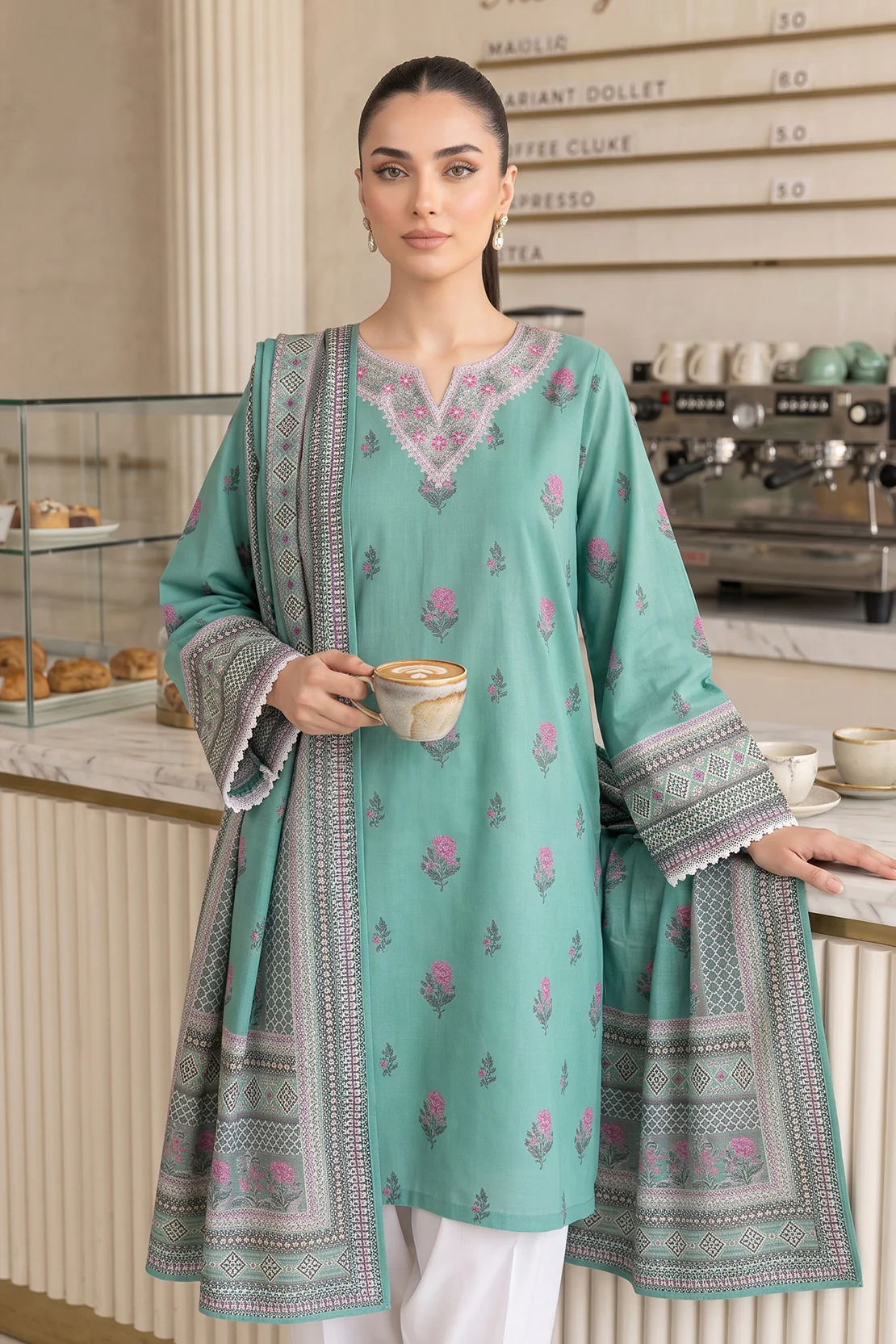 Embroidered - 2 Pc Lawn Suit - Image 3