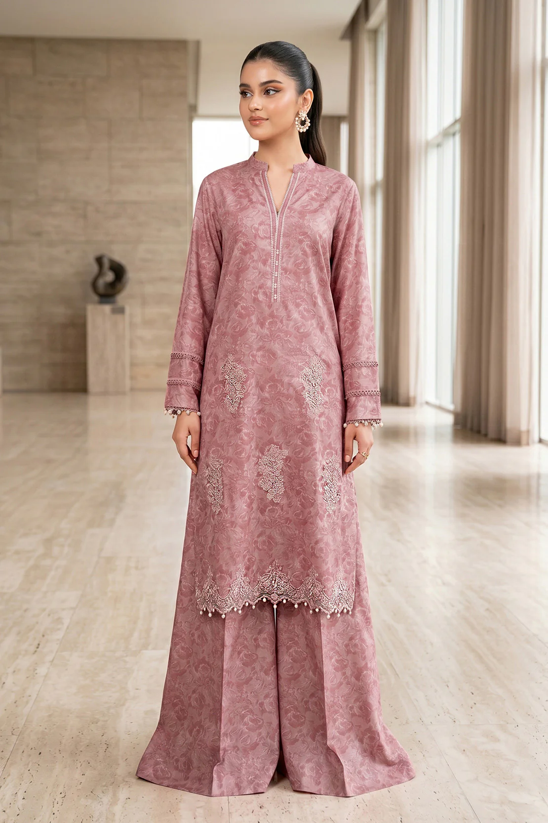 Embroidered - 2 Pc Lawn Suit