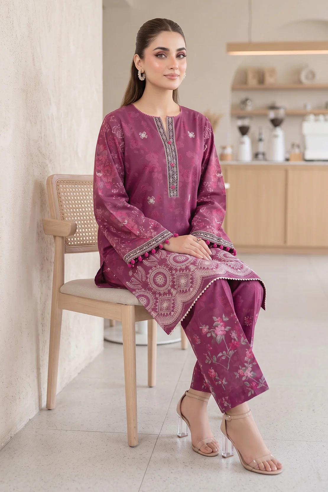 Embroidered - 2 Pc Lawn Suit - Image 2