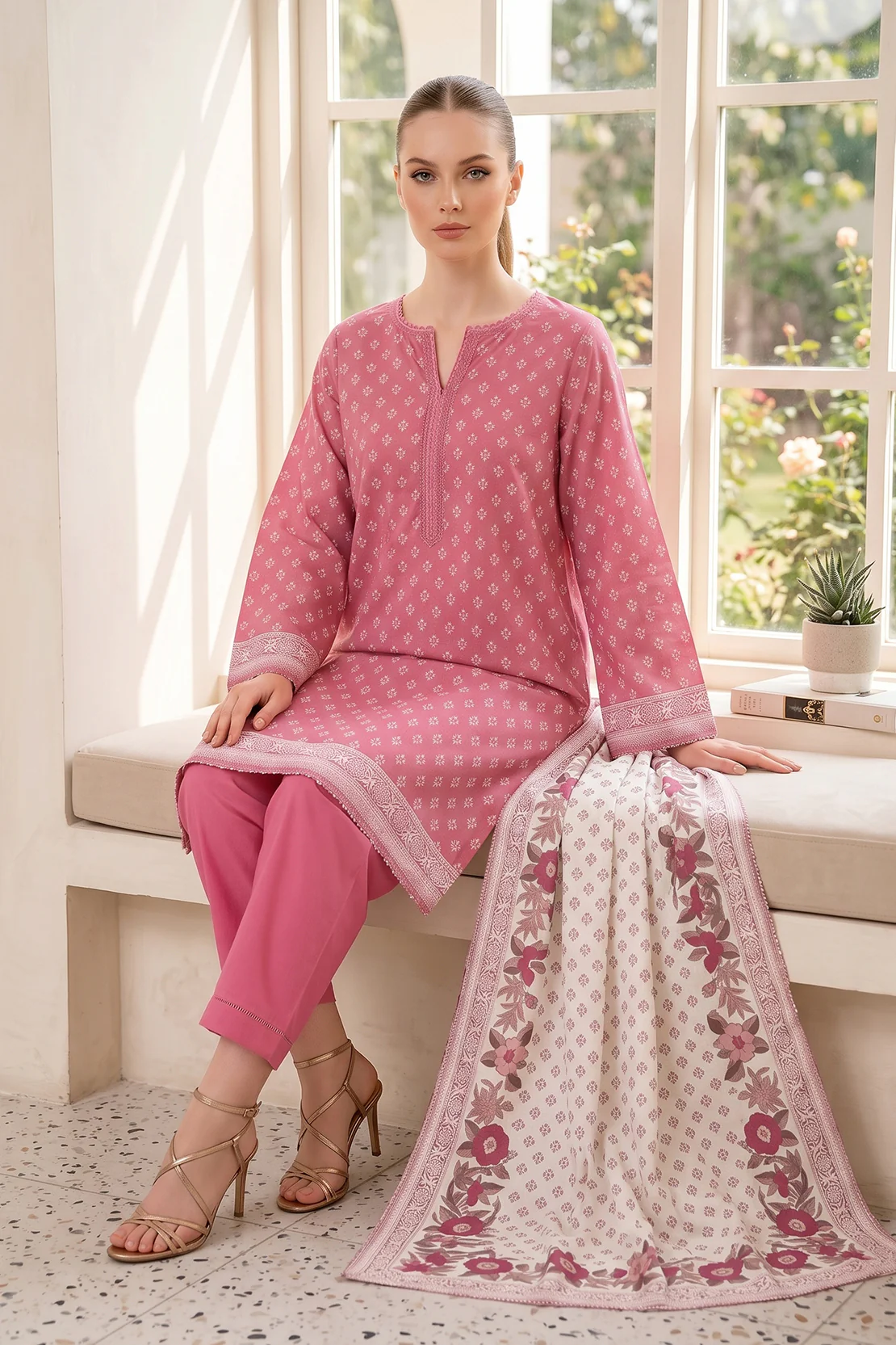 Printed - 3 Pc Lawn Suit - Image 2