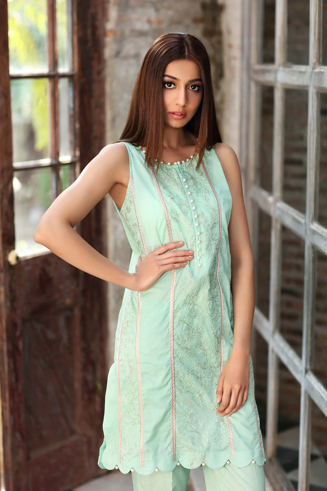 Solid Embroidered Shirt - Image 3