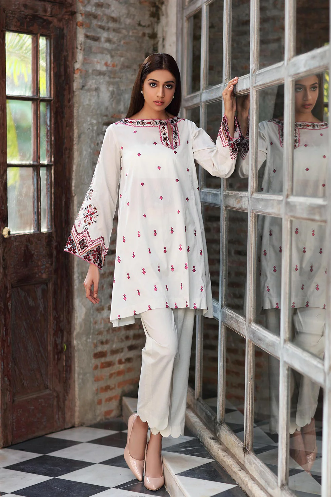 Solid Embroidered Shirt