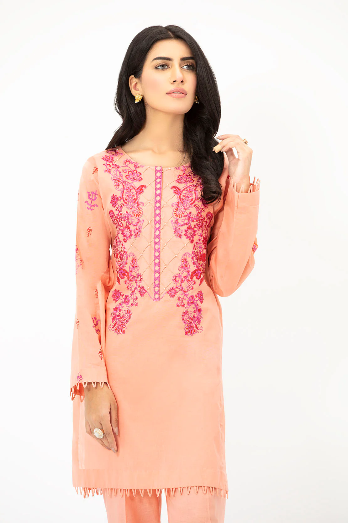 Solid Embroidered Shirt - Image 3
