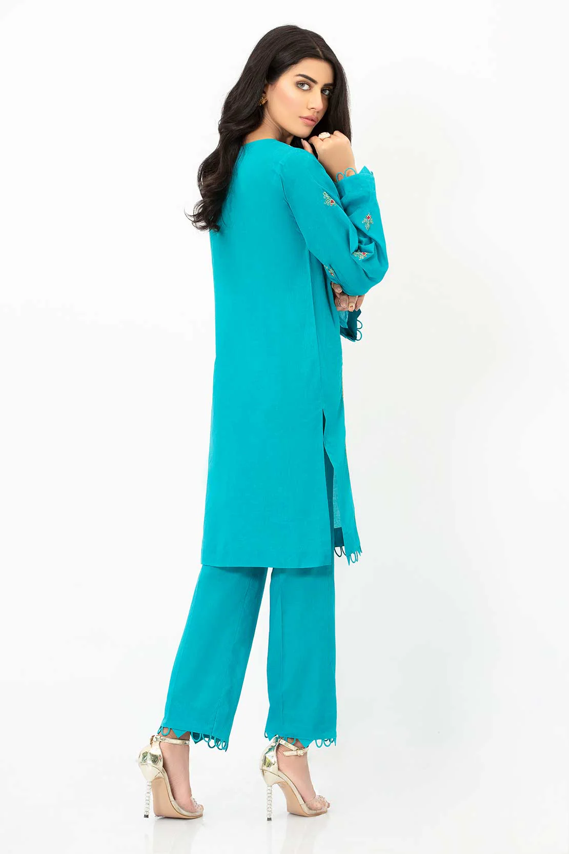 Solid Embroidered Shirt - Image 3