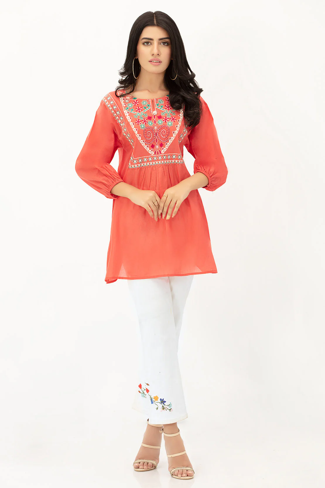 Solid Embroidered Shirt - Image 3