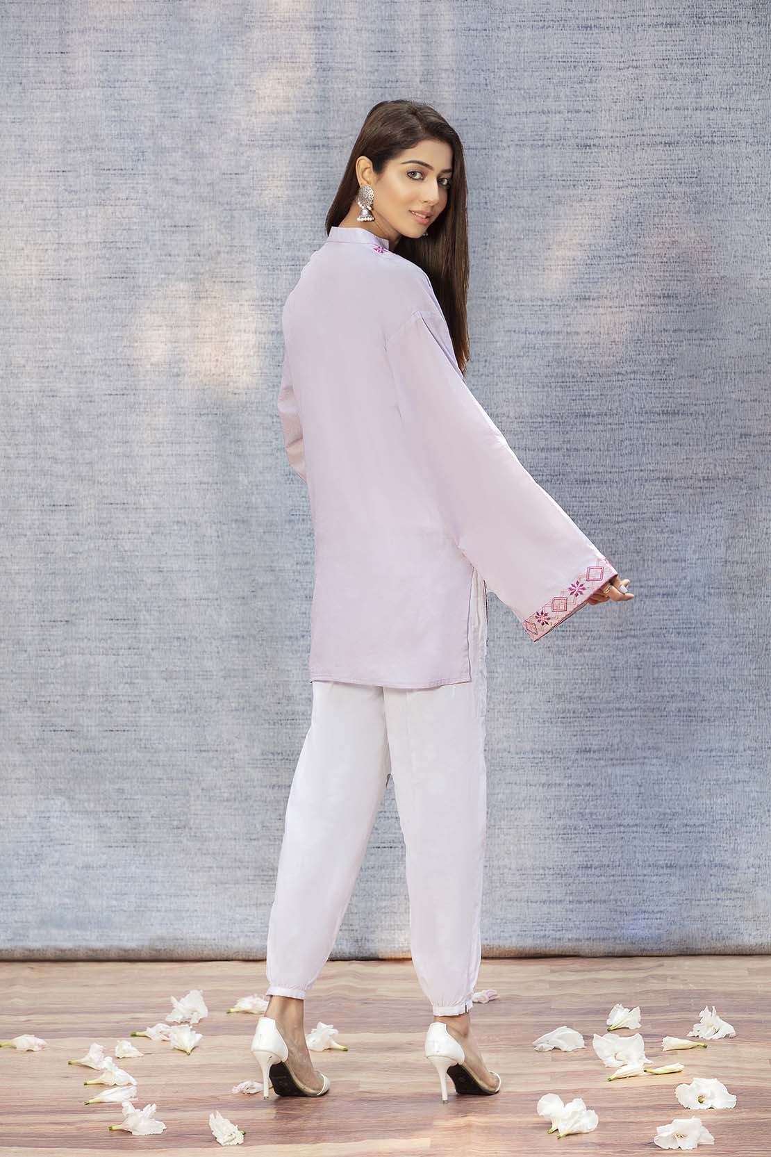 Solid Embroidered Shirt - Image 2