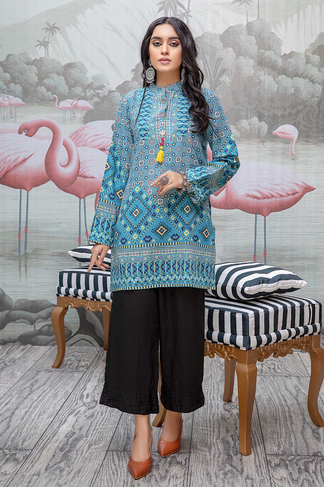 Printed Fusion Kurti - Image 3