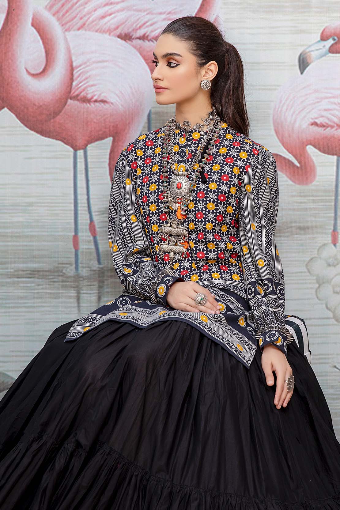 Printed Fusion Kurti - Image 5