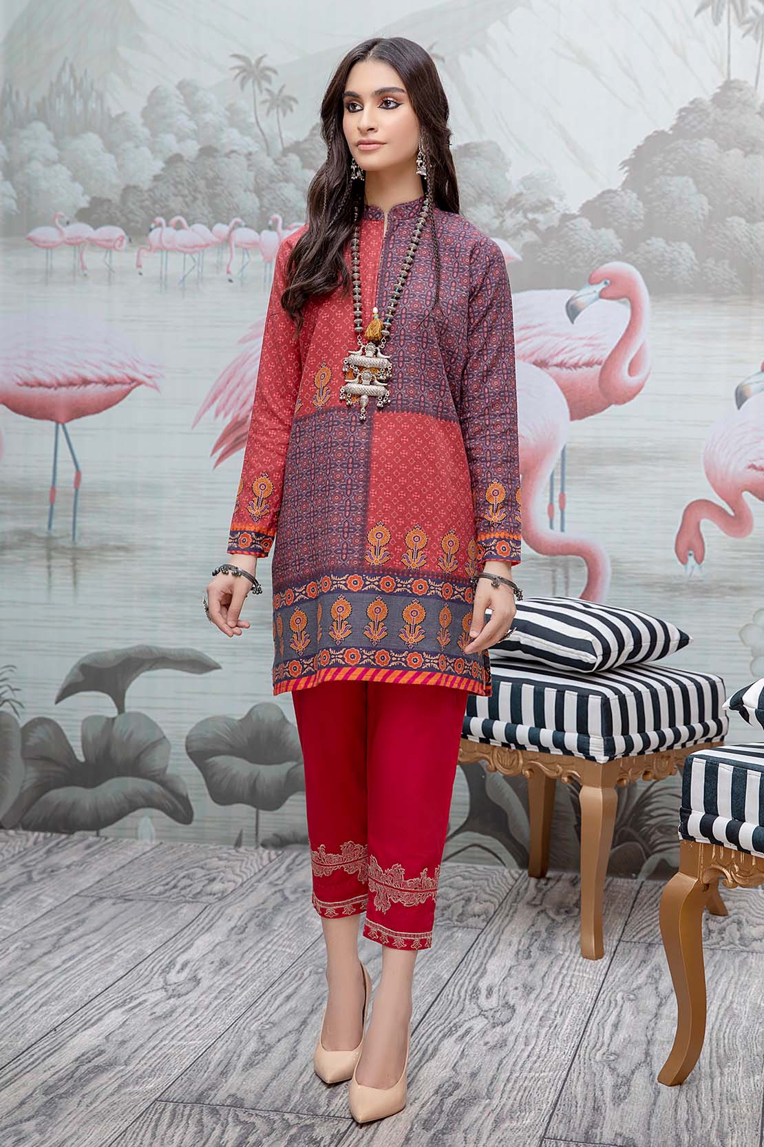Printed Fusion Kurti - Image 3